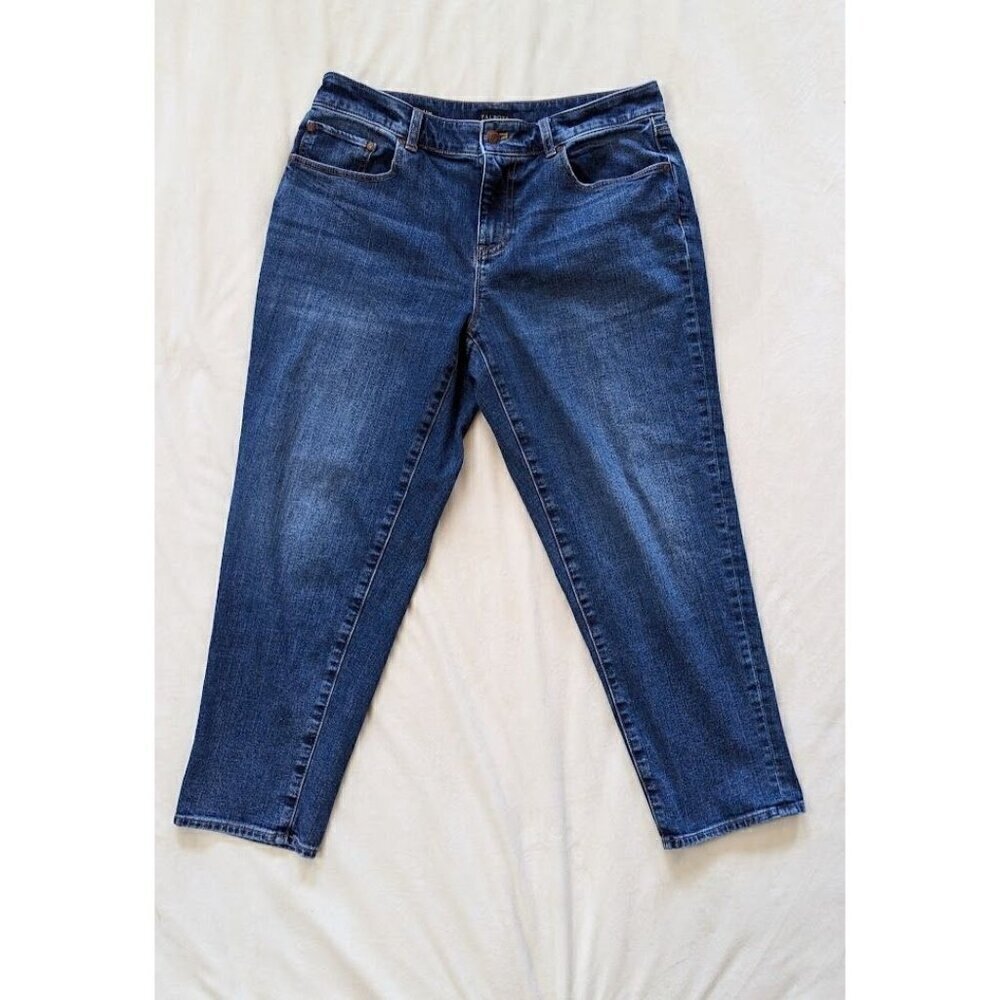 Talbots Everyday Relaxed Jean Mid Rise Denim Women's 8P Crop